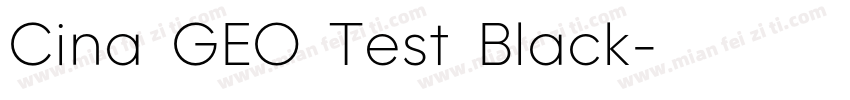 Cina GEO Test Black字体转换